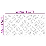 vidaXL Plaques en Aluminium à Motifs en Damier 4 Pièces Antidérapantes 40x20 cm