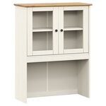 vidaXL Buffet haut VIGO blanc 80x40x176 cm bois massif de pin