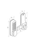 THIRARD - Verrou à combinaison mécanique en applique pour porte intérieure  8 chiffres ou lettres  chromé mat