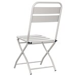 vidaXL Chaises de jardin pliantes 2 Pièces Beiges 42x52x82 cm Acier enduit de poudre