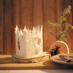Photophore forêt de Noël en papier