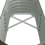 vidaXL Lit surélevé de jardin Acier enduit de poudre marron