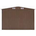 vidaXL Abri de jardin Marron 257x779x181 cm Acier galvanisé