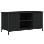 vidaXL Meuble TV Noir 100x40x50 cm Bois d'ingénierie