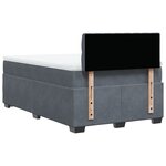 vidaXL Sommier à lattes de lit et matelas Gris foncé 120x200cm Velours