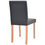 vidaXL Table et chaises 7 Pièces Cuir synthétique Chêne Noir
