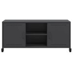 vidaXL Meuble TV noir 100 5x39x43 5 cm acier laminé à froid