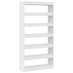 vidaXL Bibliothèque blanche Bois d'ingénierie 100 x 30 x 198 cm Étagère