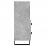 vidaXL Buffet Gris béton 34 5x34x90 cm Bois d'ingénierie
