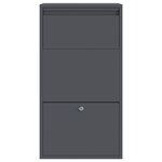 vidaXL Boîte à colis Anthracite 44x22x82 cm Acier