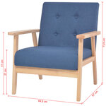vidaXL Ensemble de canapé 2 Pièces Tissu bleu
