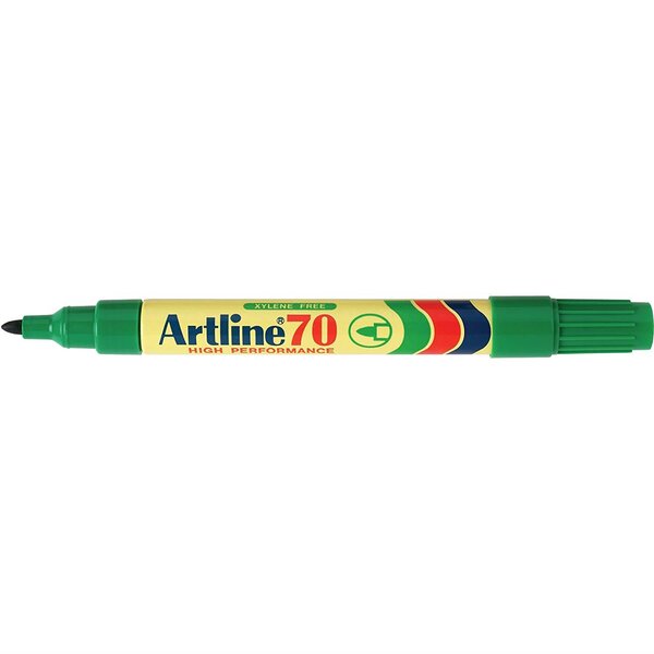 Marqueur '70' permanent indélébile pointe conique 1,5 mm vert ARTLINE