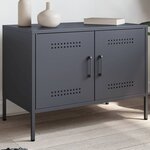 vidaXL Meuble TV anthracite 68x39x50 5 cm acier