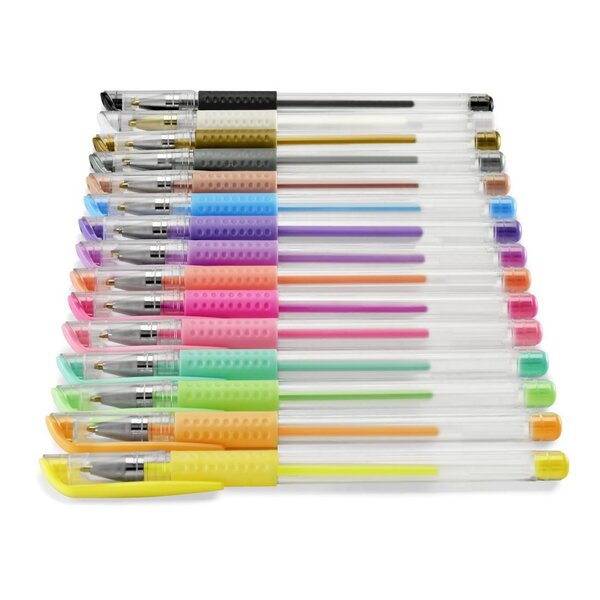 Ensemble de 15 stylos à encre gel 'Pastel et Classic' HAMA
