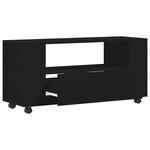 vidaXL Meuble TV noir 102x34 5x43 cm bois d'ingénierie
