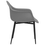 vidaXL Chaises à manger lot de 4 gris PP