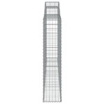 vidaXL Paniers à gabions arqués 15 Pièces 300x30x140/160 cm fer galvanisé