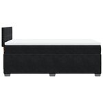 vidaXL Sommier à lattes de lit avec matelas Noir 100x200 cm Velours
