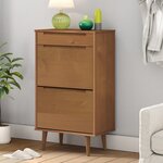 vidaXL Armoire à chaussures MOLDE Marron 59 5x35x103 cm Bois de pin