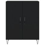 vidaXL Buffet haut Noir 69 5x34x180 cm Bois d'ingénierie
