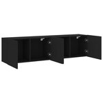 vidaXL Meubles TV muraux 2 Pièces noir 80x30x41 cm