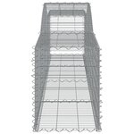 vidaXL Paniers à gabions arqués 6 Pièces 400x50x60/80 cm Fer galvanisé