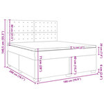 vidaXL Sommier à lattes de lit avec matelas Noir 180x200 cm Tissu