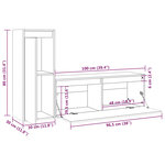 vidaXL Meubles TV 2 Pièces Blanc Bois massif de pin