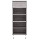 vidaXL Armoire à chaussures Sonoma gris 40x36x105 cm Bois d'ingénierie