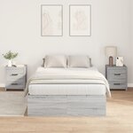Cadre de lit de rangement vidaXL Gris Sonoma 120x200 cm