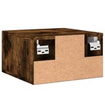 vidaXL Tables de chevet murales 2 Pièces chêne fumé 35x35x20 cm