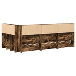 vidaXL Lit avec bibliothèque Chêne Fumé 75x190 cm Bois d'ingénierie