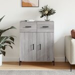 vidaXL Buffet sonoma gris 69 5x34x90 cm bois d'ingénierie