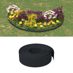 vidaXL Bordures de jardin 2 Pièces noir 10 m 15 cm polyéthylène