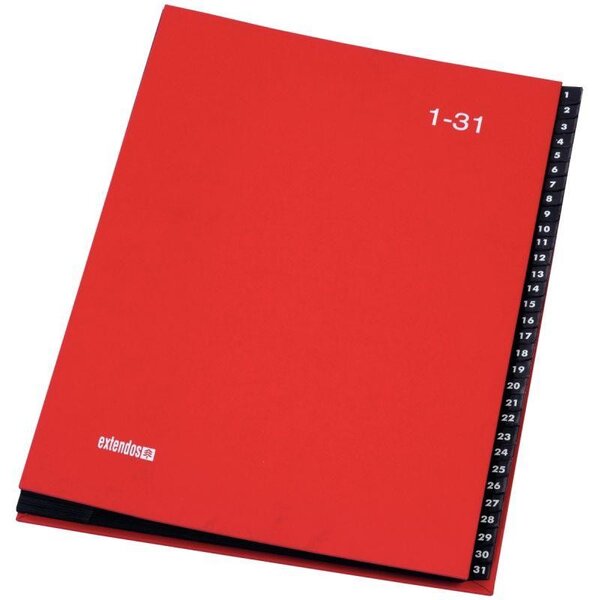 Trieur numérique 31 compartiments rouge