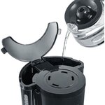 Cafetière - Noir - 1000 W - 1 4 L - jusqu'à 10 tasses