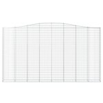 vidaXL Paniers à gabions arqués 6 Pièces 400x30x220/240 cm Fer galvanisé