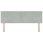 Tête de lit vidaXL avec boutons en cristal capitonnée gris clair 140 cm en velours