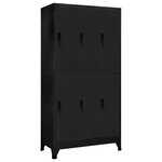 vidaXL Armoire à casiers Noir 90x45x180 cm Acier