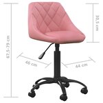vidaXL Chaise à manger Rose Velours