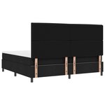 vidaXL Lit à ressorts avec matelas et LED noir 200x200 cm en tissu
