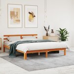 vidaXL Cadre de lit sans matelas cire marron 160x200cm bois pin massif
