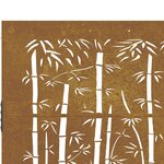 vidaXL Portail de jardin 85x100 cm acier corten design de bambou