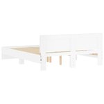 vidaXL Cadre de lit avec LED sans matelas blanc 150x200 cm