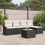 vidaXL Ensemble de salle à manger de jardin 5 pièces avec coussins en poly rattan marron