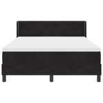 Lit avec sommier et matelas vidaXL Noir 160x200 cm Velours