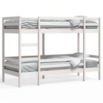 vidaXL Lit superposé Blanc 90x190 cm Bois de pin massif