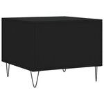 vidaXL Table basse Noir 50x50x40 cm Bois d'ingénierie