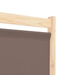 vidaXL Cloison de séparation 5 panneaux Marron 200 x 170 x 4 cm Tissu