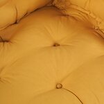 Coussin de canapé sur palette vidaXL avec accoudoirs et dossier en tissu jaune